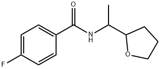 4-fluoro-N-[1-(oxolan-2-yl)ethyl]benzamide 结构式