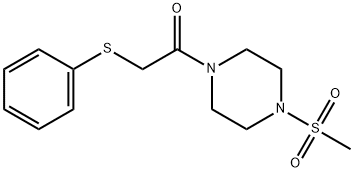 1-(4-methylsulfonylpiperazin-1-yl)-2-phenylsulfanylethanone 结构式