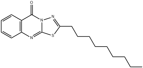 2-nonyl-[1,3,4]thiadiazolo[2,3-b]quinazolin-5-one 结构式