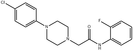 2-[4-(4-chlorophenyl)piperazin-1-yl]-N-(2-fluorophenyl)acetamide 结构式