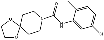N-(5-chloro-2-methylphenyl)-1,4-dioxa-8-azaspiro[4.5]decane-8-carboxamide 结构式