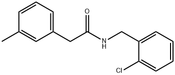 N-[(2-chlorophenyl)methyl]-2-(3-methylphenyl)acetamide 结构式