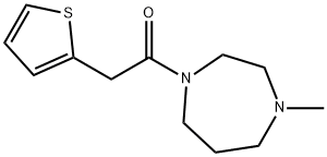 1-(4-methyl-1,4-diazepan-1-yl)-2-thiophen-2-ylethanone 结构式