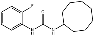 1-cyclooctyl-3-(2-fluorophenyl)urea 结构式