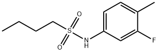 N-(3-fluoro-4-methylphenyl)butane-1-sulfonamide 结构式