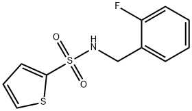 N-[(2-fluorophenyl)methyl]thiophene-2-sulfonamide 结构式