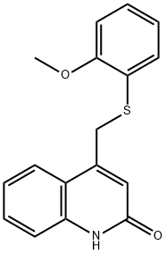 4-[(2-methoxyphenyl)sulfanylmethyl]-1H-quinolin-2-one 结构式