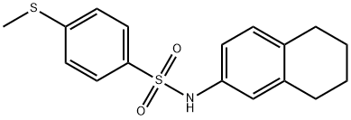 4-methylsulfanyl-N-(5,6,7,8-tetrahydronaphthalen-2-yl)benzenesulfonamide 结构式