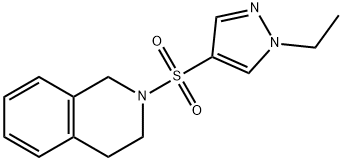 2-(1-ethylpyrazol-4-yl)sulfonyl-3,4-dihydro-1H-isoquinoline 结构式