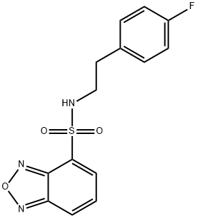 N-[2-(4-fluorophenyl)ethyl]-2,1,3-benzoxadiazole-4-sulfonamide 结构式