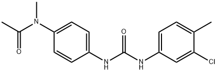 N-[4-[(3-chloro-4-methylphenyl)carbamoylamino]phenyl]-N-methylacetamide 结构式