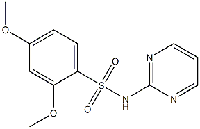 2,4-dimethoxy-N-pyrimidin-2-ylbenzenesulfonamide 结构式