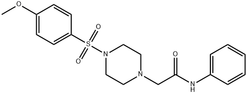 2-[4-(4-methoxyphenyl)sulfonylpiperazin-1-yl]-N-phenylacetamide 结构式