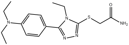 2-[[5-[4-(diethylamino)phenyl]-4-ethyl-1,2,4-triazol-3-yl]sulfanyl]acetamide 结构式