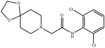 N-(2,6-dichlorophenyl)-2-(1,4-dioxa-8-azaspiro[4.5]decan-8-yl)acetamide 结构式