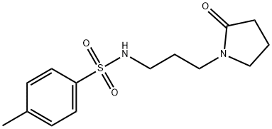 4-methyl-N-[3-(2-oxopyrrolidin-1-yl)propyl]benzenesulfonamide 结构式