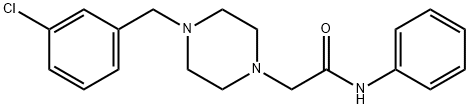 2-[4-[(3-chlorophenyl)methyl]piperazin-1-yl]-N-phenylacetamide 结构式