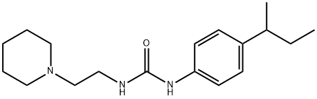 1-(4-butan-2-ylphenyl)-3-(2-piperidin-1-ylethyl)urea 结构式