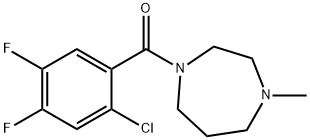 (2-chloro-4,5-difluorophenyl)-(4-methyl-1,4-diazepan-1-yl)methanone 结构式