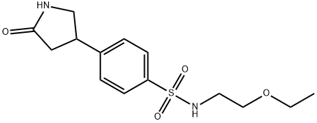 N-(2-ethoxyethyl)-4-(5-oxopyrrolidin-3-yl)benzenesulfonamide 结构式