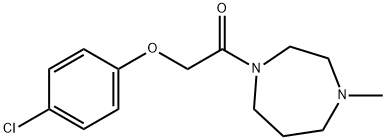 2-(4-chlorophenoxy)-1-(4-methyl-1,4-diazepan-1-yl)ethanone 结构式