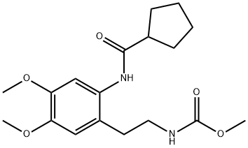 methyl N-[2-[2-(cyclopentanecarbonylamino)-4,5-dimethoxyphenyl]ethyl]carbamate 结构式