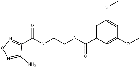 4-amino-N-[2-[(3,5-dimethoxybenzoyl)amino]ethyl]-1,2,5-oxadiazole-3-carboxamide 结构式