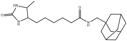 N-(1-adamantylmethyl)-6-(5-methyl-2-oxoimidazolidin-4-yl)hexanamide 结构式