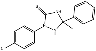 2-(4-chlorophenyl)-5-methyl-5-phenyl-1,2,4-triazolidine-3-thione 结构式