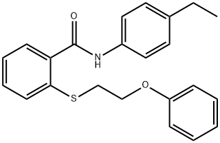 N-(4-ethylphenyl)-2-(2-phenoxyethylsulfanyl)benzamide 结构式