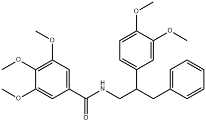 N-[2-(3,4-dimethoxyphenyl)-3-phenylpropyl]-3,4,5-trimethoxybenzamide 结构式