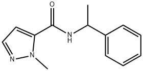 2-methyl-N-(1-phenylethyl)pyrazole-3-carboxamide 结构式