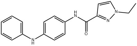 N-(4-anilinophenyl)-1-ethylpyrazole-3-carboxamide 结构式