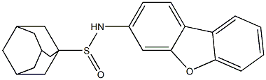 N-dibenzofuran-3-yladamantane-1-sulfinamide 结构式