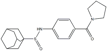 N-[4-(pyrrolidine-1-carbonyl)phenyl]adamantane-1-sulfinamide 结构式