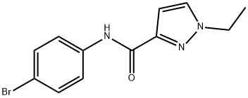 N-(4-bromophenyl)-1-ethylpyrazole-3-carboxamide 结构式