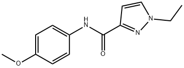 1-ethyl-N-(4-methoxyphenyl)pyrazole-3-carboxamide 结构式