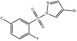 4-bromo-1-(2,5-difluorophenyl)sulfonylpyrazole 结构式