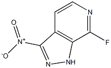 7-Fluoro-3-nitro-1H-pyrazolo[3,4-c]pyridine 结构式