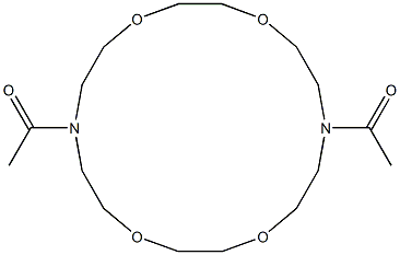 1-(16-acetyl-1,4,10,13-tetraoxa-7,16-diazacyclooctadec-7-yl)ethanone 结构式