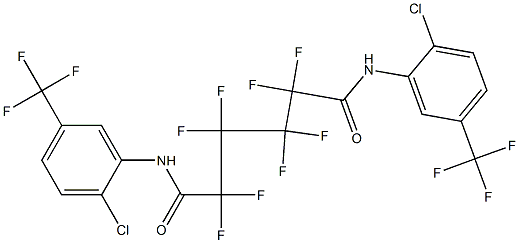 N,N'-bis[2-chloro-5-(trifluoromethyl)phenyl]-2,2,3,3,4,4,5,5-octafluorohexanediamide 结构式