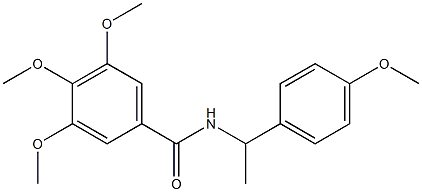 3,4,5-trimethoxy-N-[1-(4-methoxyphenyl)ethyl]benzamide 结构式