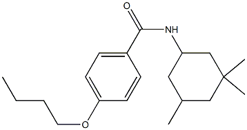 4-butoxy-N-(3,3,5-trimethylcyclohexyl)benzamide 结构式