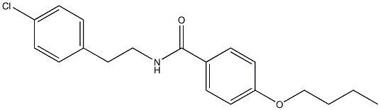 4-butoxy-N-[2-(4-chlorophenyl)ethyl]benzamide 结构式