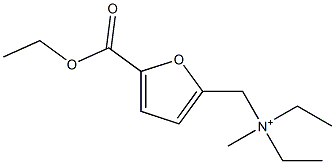 (5-ethoxycarbonylfuran-2-yl)methyl-diethyl-methylazanium 结构式