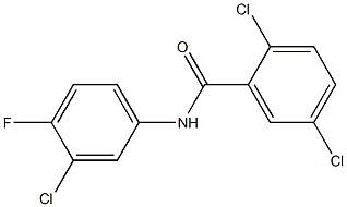 2,5-dichloro-N-(3-chloro-4-fluorophenyl)benzamide 结构式