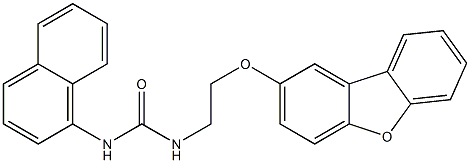 1-(2-dibenzofuran-2-yloxyethyl)-3-naphthalen-1-ylurea 结构式