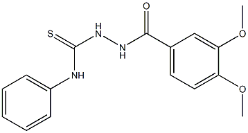 1-[(3,4-dimethoxybenzoyl)amino]-3-phenylthiourea 结构式