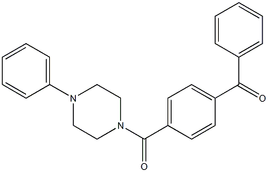 phenyl-[4-(4-phenylpiperazine-1-carbonyl)phenyl]methanone 结构式