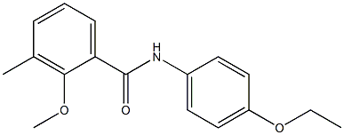 N-(4-ethoxyphenyl)-2-methoxy-3-methylbenzamide 结构式